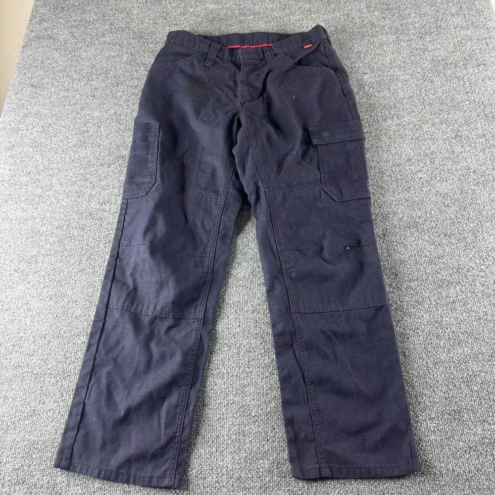 Bulwark FR Cargo Pants Mens 34x30 Blue Flame Resistant CAT 2 Utility Workwear
